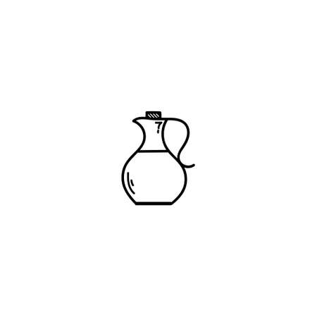 Hand Drawn spa and saloon illustration doodle icon. Outline hand drawn spa and saloon items vector icon illustrations isolated on white background. Perfect for spa and women salon centers.のイラスト素材