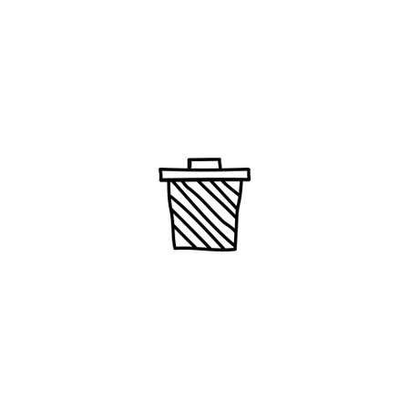 Hand Drawn eco sign doodle illustration icon. Outline hand drawn eco ,eco friendly item vector icon illustrations isolated on white background.のイラスト素材