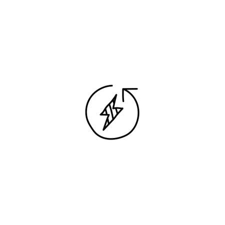 Hand Drawn eco sign doodle illustration icon. Outline hand drawn eco ,eco friendly item vector icon illustrations isolated on white background.のイラスト素材
