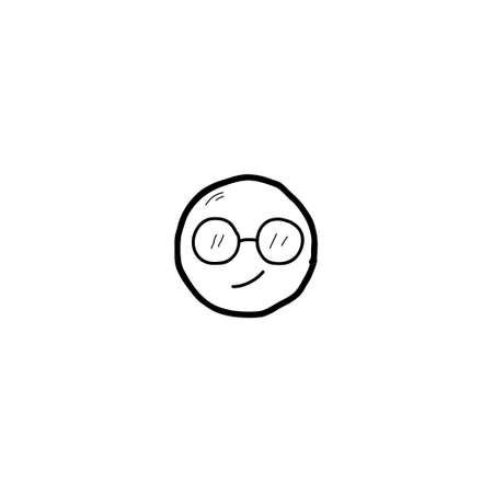 Cool hand drawn doodle emojiのイラスト素材