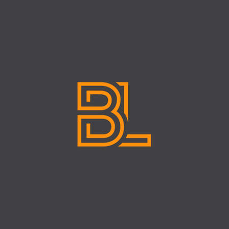 creative Letter BL logo design elements. simple letter BL letter logo, Business corporate letter BL logo design vectorのイラスト素材