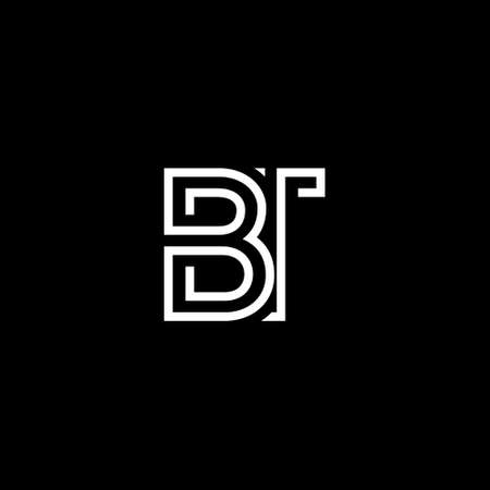 creative Letter BT logo design elements. simple letter BT letter logo, Business corporate letter BT logo design vectorのイラスト素材