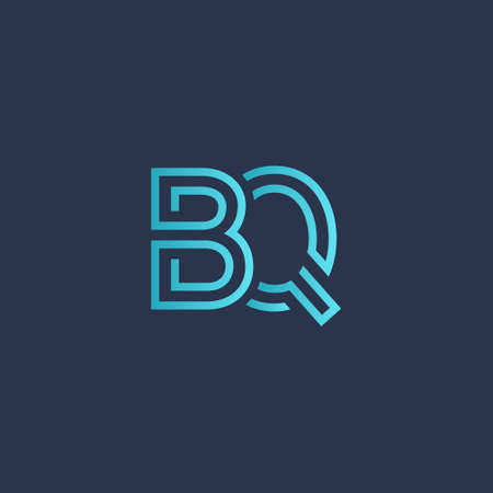 creative Letter BQ logo design elements. simple letter BQ letter logo, Business corporate letter BQ logo design vectorのイラスト素材