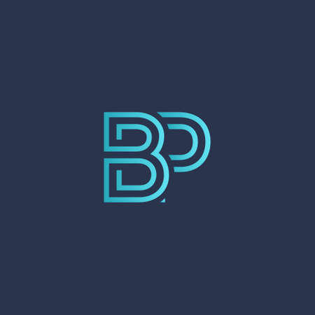 creative Letter BP logo design elements. simple letter BP letter logo, Business corporate letter BP logo design vectorのイラスト素材