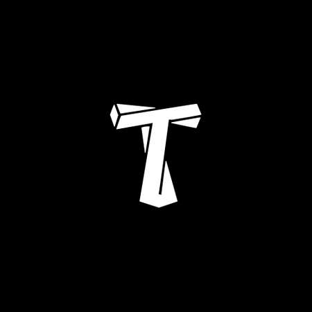Creative Innovative Initial T . T Letter Minimal luxury Monogram. Professional initial design. Premium Business typeface. Alphabet symbol and sign.のイラスト素材