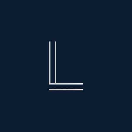 Premium Vector L Logotype for luxury branding. Elegant and stylish design for your Elite company.のイラスト素材