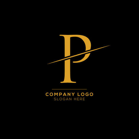 Premium Vector P initial letter Logotype for luxury branding. Elegant and stylish design for your Elite company.のイラスト素材