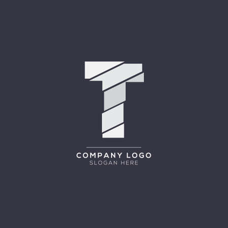 Premium Vector T initial letter Logotype for luxury branding. Elegant and stylish design for your Elite company.のイラスト素材