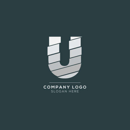 U initial letter Logotype for luxury branding. Elegant and stylish design for your Elite company.のイラスト素材