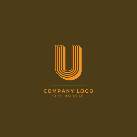 U initial letter Logotype for luxury branding. Elegant and stylish design for your Elite company.のイラスト素材