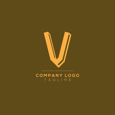 Abstract letter V logo design. Creative, Premium Minimal emblem design template. Graphic Alphabet Symbol for Corporate.のイラスト素材