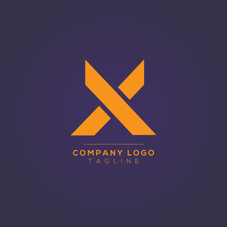 Abstract letter X logo design. Creative, Premium Minimal emblem design template. Graphic Alphabet Symbol for Corporate.のイラスト素材