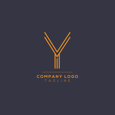 Abstract letter Y logo design. Creative, Premium Minimal emblem design template. Graphic Alphabet Symbol for Corporate.のイラスト素材