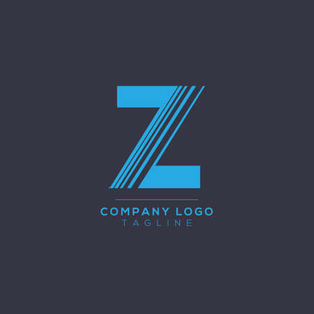 Abstract letter Z logo design. Creative, Premium Minimal emblem design template. Graphic Alphabet Symbol for Corporate.のイラスト素材