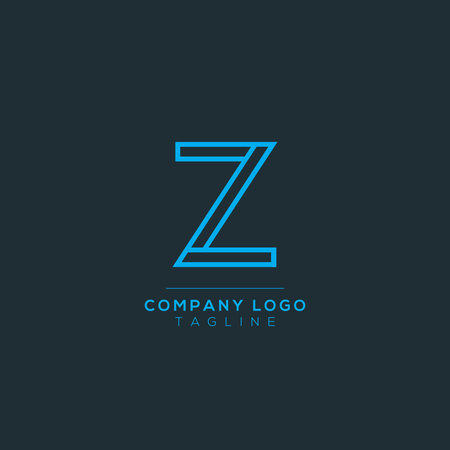 Abstract letter Z logo design. Creative, Premium Minimal emblem design template. Graphic Alphabet Symbol for Corporate.のイラスト素材