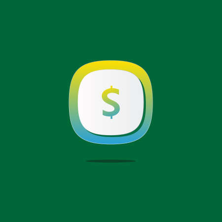 Dollar sign 3D icon. Icons web, logo, button. 3D vector Illustrations. Concept for favicon, app icon, web banner, logoのイラスト素材