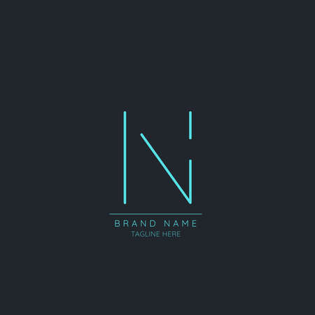 Modern creative minimal initial letter N Icon Vector logo template.のイラスト素材