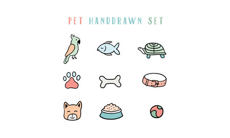 Pattern design hand drawn vector icon modern setのイラスト素材
