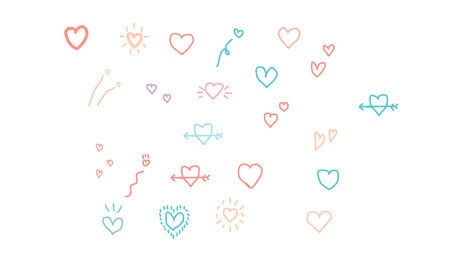 Pattern design hand drawn vector icon modern setのイラスト素材