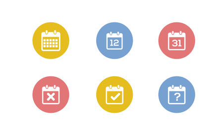 Calendar Vector design template. Modern vector icon designのイラスト素材