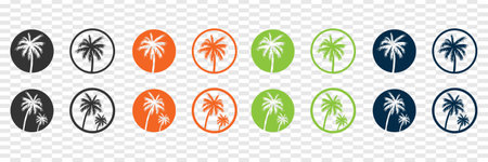 Dates tree vector set design. Modern vector icon design templateのイラスト素材
