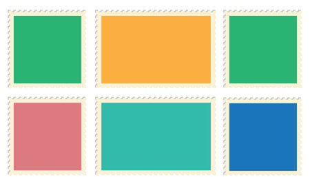 Colored Frames vector set. Modern vector icon frames of beautiful colorsのイラスト素材