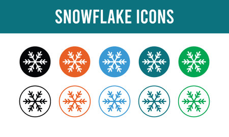 Snowflake vector set. Modern vector set icon design