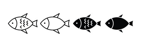 Fish vector design. Vector icon design template illustrationのイラスト素材