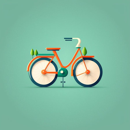 Bicycle icon, vector illustration, eps10, no transparencyの素材