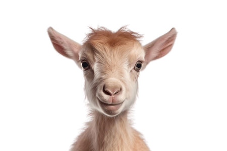 Cute Baby Goat, Against a Transparent Backgroundの素材