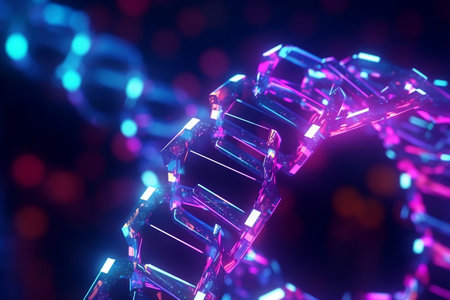 Neon Tech Background: An Abstract Glowing Design Generative AIの素材