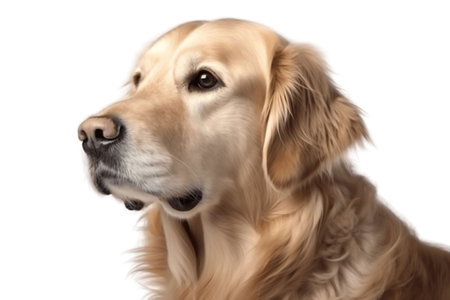 Golden Retriever Isolated Illustration on Transparent Backgroundの素材