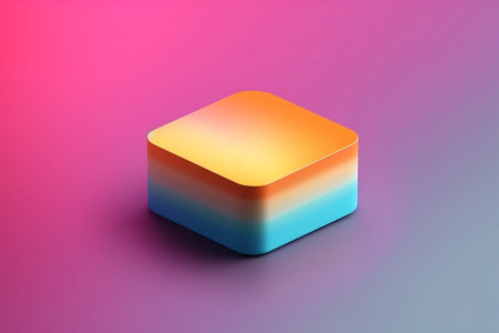 3d illustration of colorful cubes in pastel colors. Abstract background.の素材