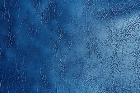 Close-up of blue leather texture, can be used as backgroundの素材