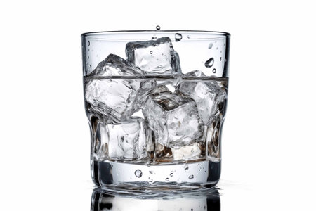 A Glass of Ice Transparent Background Illustrationの素材