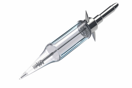 Sleek 3D Pipette Dropper Illustration: Isolated on a Transparent Backgroundの素材
