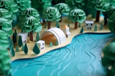 Paper Art Preserving Water and Protecting the World Environmentの素材