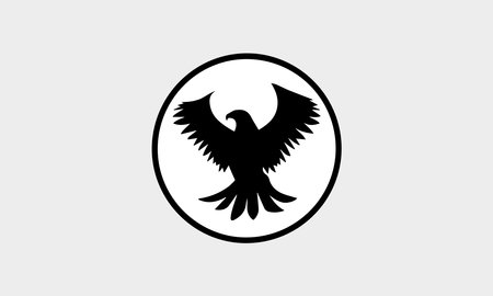 Abstract eagle or hawk isolated on Plain backgroundのイラスト素材