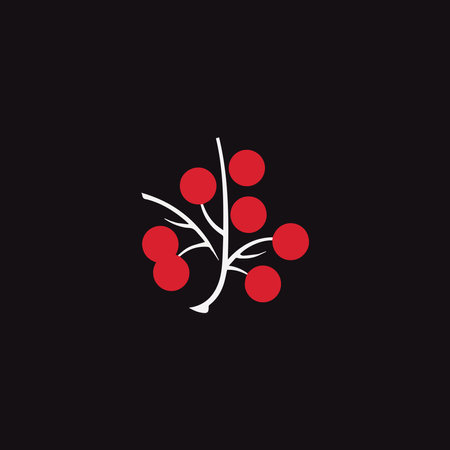 Cherry logo outline logo vectorのイラスト素材