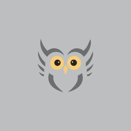 Owl logo and icon concept, vector illustrationのイラスト素材
