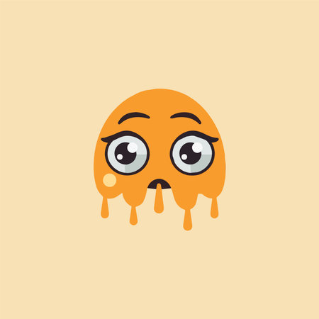 Surprised Orange logo design. Vector illustrationのイラスト素材