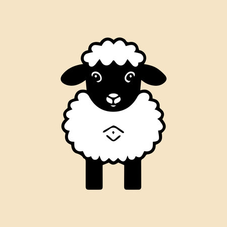 Black sheep logo design vectorのイラスト素材