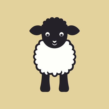 Baby sheep logo icon designのイラスト素材