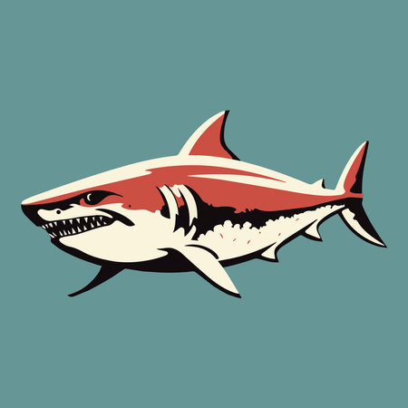 shark logo vector illustration designのイラスト素材