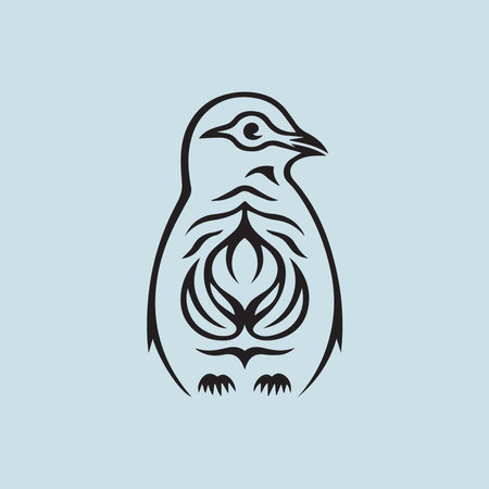 Penguin logo, Color penguin design. Creative logoのイラスト素材