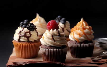 Cream-Topped Cupcake Delightsの素材