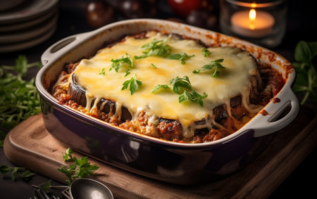 Greek Baked Eggplant and Meat Moussakaの素材