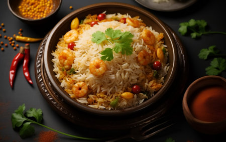 Shrimp Biryani Riceの素材