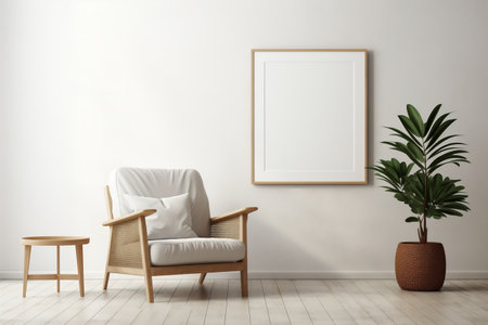 Elegant Menu Display Mock-Up Frame Paper on Backgroundの素材