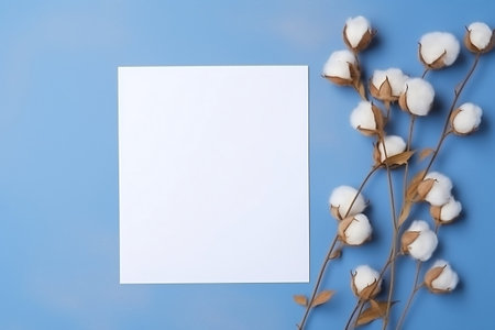 Versatile Mockup Blank Paper Sheet Card with Copy Space and Drawing Toolsの素材